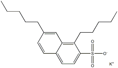 1,7-Dipentyl-2-naphthalenesulfonic acid potassium salt Struktur