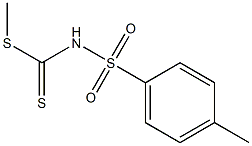 N-(4-Methylphenylsulfonyl)dithiocarbamic acid methyl ester Struktur