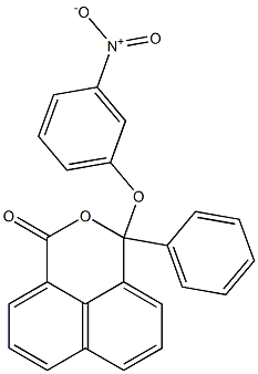 3-Phenyl-3-(3-nitrophenoxy)-1H,3H-naphtho[1,8-cd]pyran-1-one Struktur