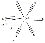 Potassium zinc hexacyanoferrate(II) Struktur