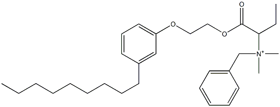 N,N-Dimethyl-N-benzyl-N-[1-[[2-(3-nonylphenyloxy)ethyl]oxycarbonyl]propyl]aminium Struktur