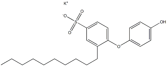 4'-Hydroxy-2-decyl[oxybisbenzene]-4-sulfonic acid potassium salt Struktur