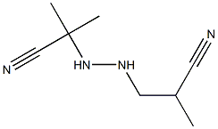 3-[2-(1-Cyano-1-methylethyl)hydrazino]-2-methylpropiononitrile Struktur