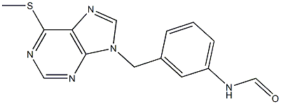 N-[3-[[6-(Methylthio)-9H-purin-9-yl]methyl]phenyl]formamide Struktur