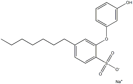 3'-Hydroxy-5-heptyl[oxybisbenzene]-2-sulfonic acid sodium salt Struktur