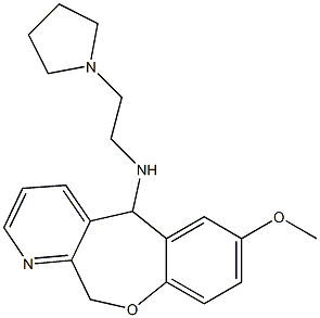 5,11-Dihydro-5-[2-(1-pyrrolidinyl)ethylamino]-7-methoxy[1]benzoxepino[3,4-b]pyridine Struktur