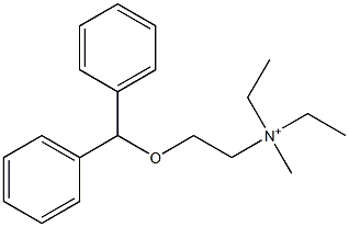 2-(Diphenylmethoxy)-N,N-diethyl-N-methylethanaminium Struktur