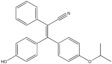 (Z)-2-Phenyl-3-(4-hydroxyphenyl)-3-[4-(isopropyloxy)phenyl]propenenitrile Struktur