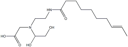 N-(1,2-Dihydroxyethyl)-N-[2-(8-decenoylamino)ethyl]aminoacetic acid Struktur