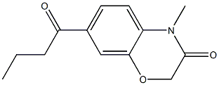 4-Methyl-7-butyryl-4H-1,4-benzoxazin-3(2H)-one Struktur