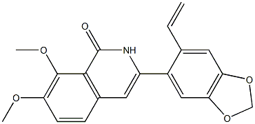 3-(2-Ethenyl-4,5-methylenedioxyphenyl)-7,8-dimethoxyisoquinolin-1(2H)-one Struktur