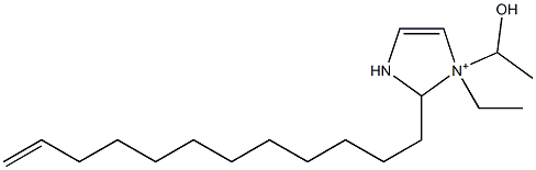 2-(11-Dodecenyl)-1-ethyl-1-(1-hydroxyethyl)-4-imidazoline-1-ium Struktur