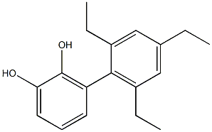 3-(2,4,6-Triethylphenyl)benzene-1,2-diol Struktur