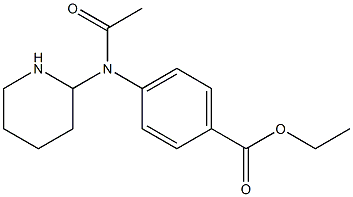 4-[N-(2-Piperidinyl)-N-acetylamino]benzoic acid ethyl ester Struktur