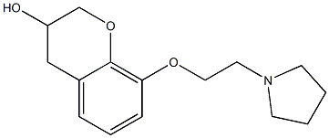 3,4-Dihydro-8-[2-(pyrrolidin-1-yl)ethoxy]-2H-1-benzopyran-3-ol Struktur