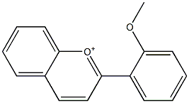 2-(2-Methoxyphenyl)chromenylium Struktur