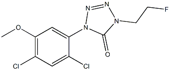 1-(2,4-Dichloro-5-methoxyphenyl)-4-(2-fluoroethyl)-1H-tetrazol-5(4H)-one Struktur