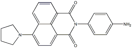 2-(4-Aminophenyl)-6-(pyrrolidine-1-yl)-2H-benzo[de]isoquinoline-1,3-dione Struktur