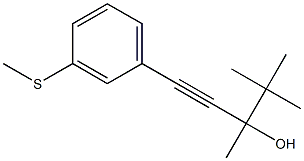 3-(3-Methylthiophenyl)-1-tert-butyl-1-methyl-2-propyn-1-ol Struktur