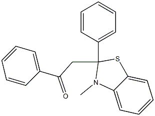 3-Methyl-2-phenyl-2-phenacyl-2,3-dihydrobenzothiazole Struktur