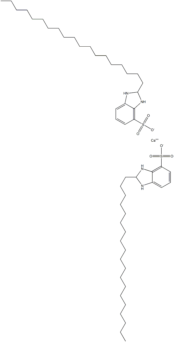 Bis(2,3-dihydro-2-nonadecyl-1H-benzimidazole-4-sulfonic acid)calcium salt Struktur