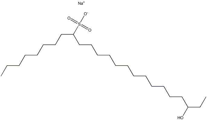 22-Hydroxytetracosane-9-sulfonic acid sodium salt Struktur