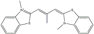 2-[3-(3-Methylbenzothiazole-2-ylidene)-2-methyl-1-propenyl]-3-methylbenzothiazole-3-ium Struktur