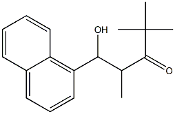 1-Hydroxy-2,4,4-trimethyl-1-(1-naphtyl)-3-pentanone Struktur