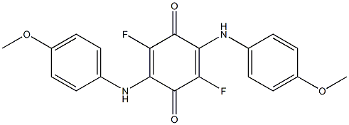 2,5-Bis[(4-methoxyphenyl)amino]-3,6-difluoro-2,5-cyclohexadiene-1,4-dione Struktur