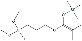 2-Methyl-1-(trimethylsilyloxy)-1-[3-(trimethoxysilyl)propoxy]-1-propene Struktur