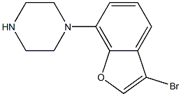 3-Bromo-7-(piperazin-1-yl)benzofuran Struktur