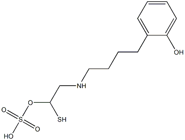 2-[4-(o-Hydroxyphenyl)butyl]aminoethanethiol 1-sulfate Struktur