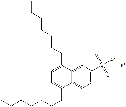 5,8-Diheptyl-2-naphthalenesulfonic acid potassium salt Struktur