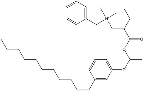 N,N-Dimethyl-N-benzyl-N-[2-[[1-(3-undecylphenyloxy)ethyl]oxycarbonyl]butyl]aminium Struktur