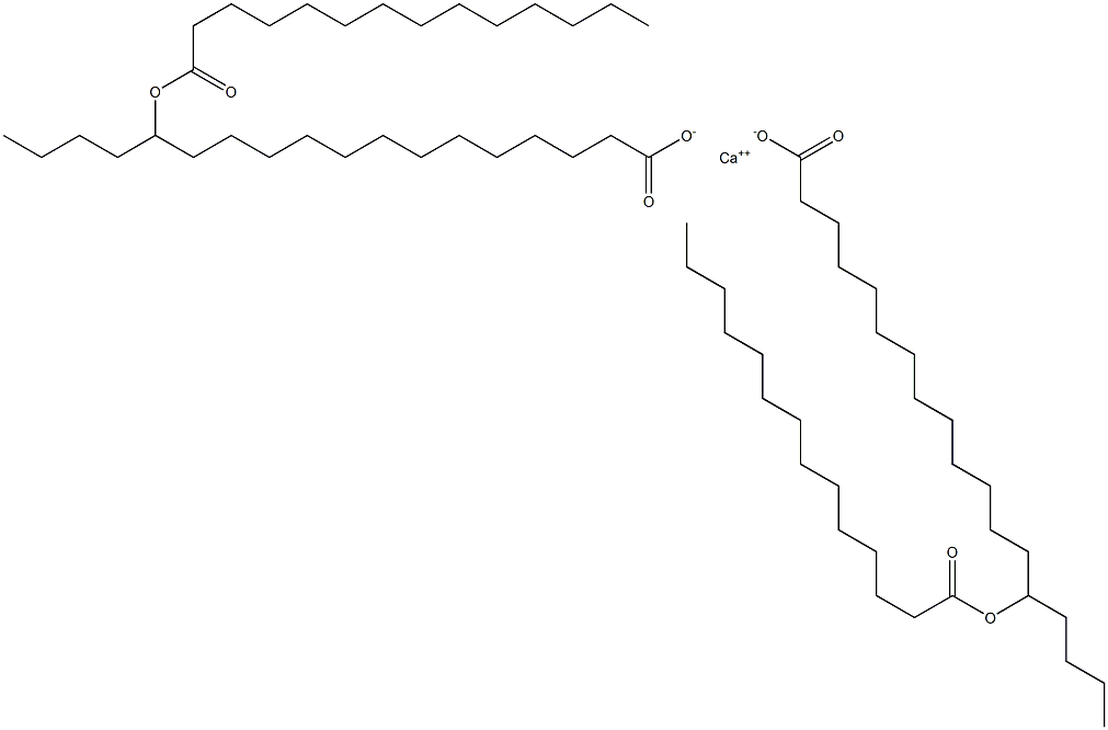 Bis(14-tetradecanoyloxyoctadecanoic acid)calcium salt Struktur