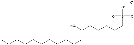 6-Hydroxyheptadecane-1-sulfonic acid potassium salt Struktur