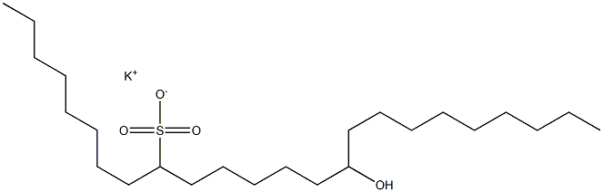 15-Hydroxytetracosane-9-sulfonic acid potassium salt Struktur