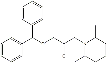 1-(Diphenylmethoxy)-3-(2,6-dimethyl-1-piperidinyl)-2-propanol Struktur