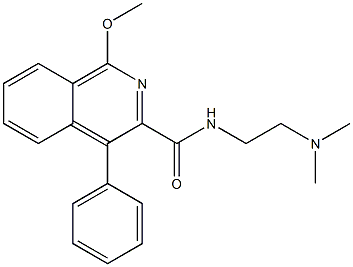 N-[2-(Dimethylamino)ethyl]-1-methoxy-4-phenyl-3-isoquinolinecarboxamide Struktur