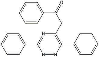 3,6-Diphenyl-5-(phenylcarbonylmethyl)-1,2,4-triazine Struktur