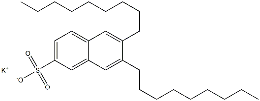 6,7-Dinonyl-2-naphthalenesulfonic acid potassium salt Struktur