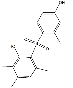 2,4'-Dihydroxy-2',3,3',4,6-pentamethyl[sulfonylbisbenzene] Struktur