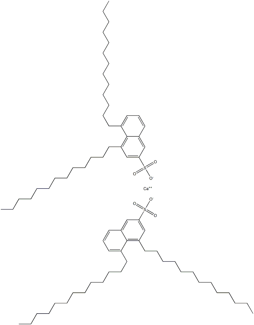 Bis(4,5-ditridecyl-2-naphthalenesulfonic acid)calcium salt Struktur