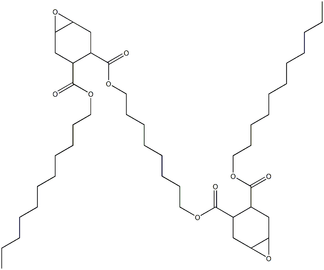 Bis[2-(undecyloxycarbonyl)-4,5-epoxy-1-cyclohexanecarboxylic acid]1,8-octanediyl ester Struktur