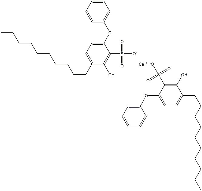 Bis(3-hydroxy-4-decyl[oxybisbenzene]-2-sulfonic acid)calcium salt Struktur