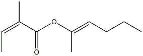 2-Methylisocrotonic acid 1-methyl-1-pentenyl ester Struktur