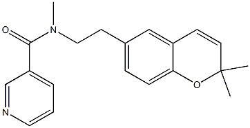 N-[2-(2,2-Dimethyl-2H-1-benzopyran-6-yl)ethyl]-N-methylpyridine-3-carboxamide Struktur