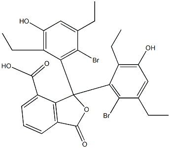 1,1-Bis(6-bromo-2,5-diethyl-3-hydroxyphenyl)-1,3-dihydro-3-oxoisobenzofuran-7-carboxylic acid Struktur