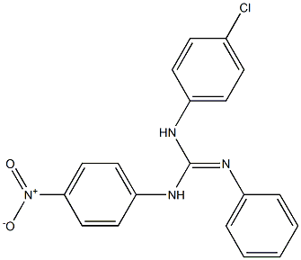 N-(4-Chlorophenyl)-N'-(4-nitrophenyl)-N''-(phenyl)guanidine Struktur