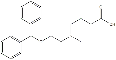 4-[Methyl[2-(benzhydryloxy)ethyl]amino]butanoic acid Struktur